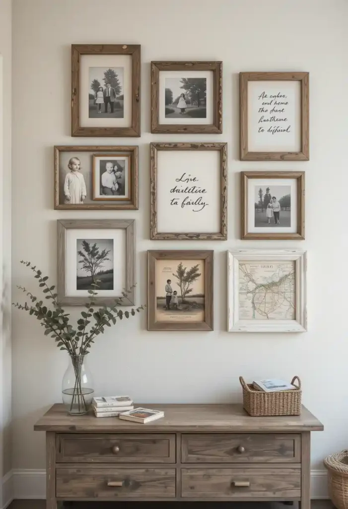 Create Gallery Walls with Rustic Flair