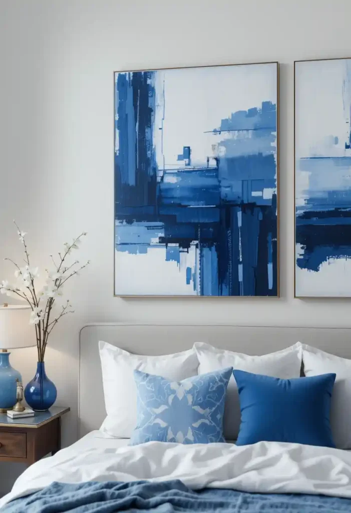DIY Blue Artwork That Looks Professional