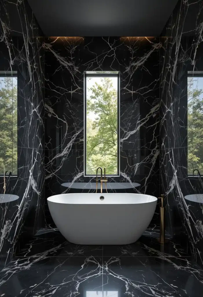 Embrace the Drama of Black Marble Walls