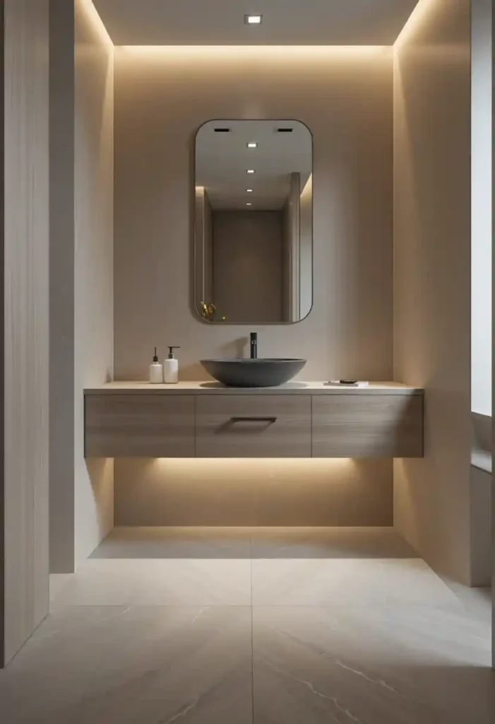 Floating Vanities with Clean Lines