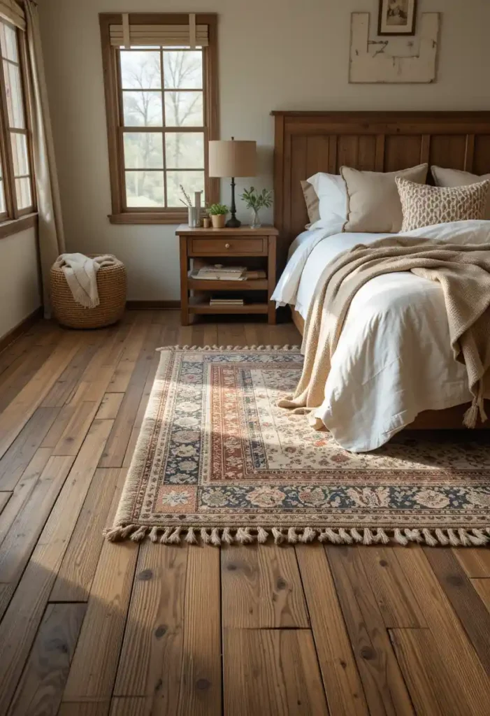 Flooring and Rugs That Ground the Space