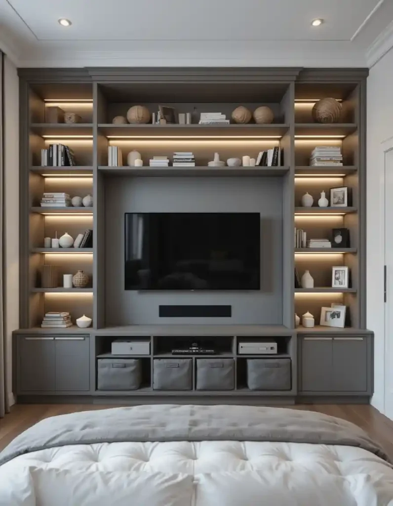  Frame It Out with Built-In Shelving