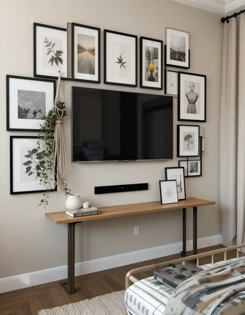 Gallery Wall Meets Entertainment Center
