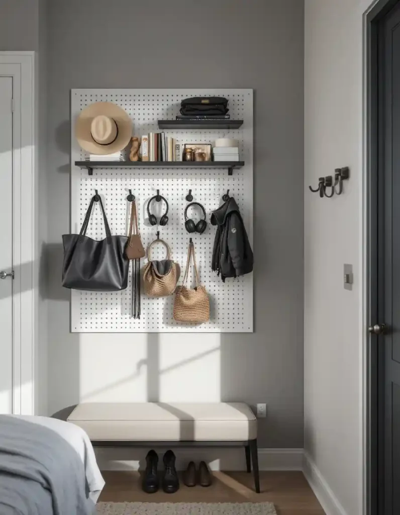  Go All In with Wall Hooks and Pegboards