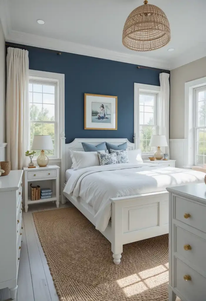 Hamptons-Style Navy and White