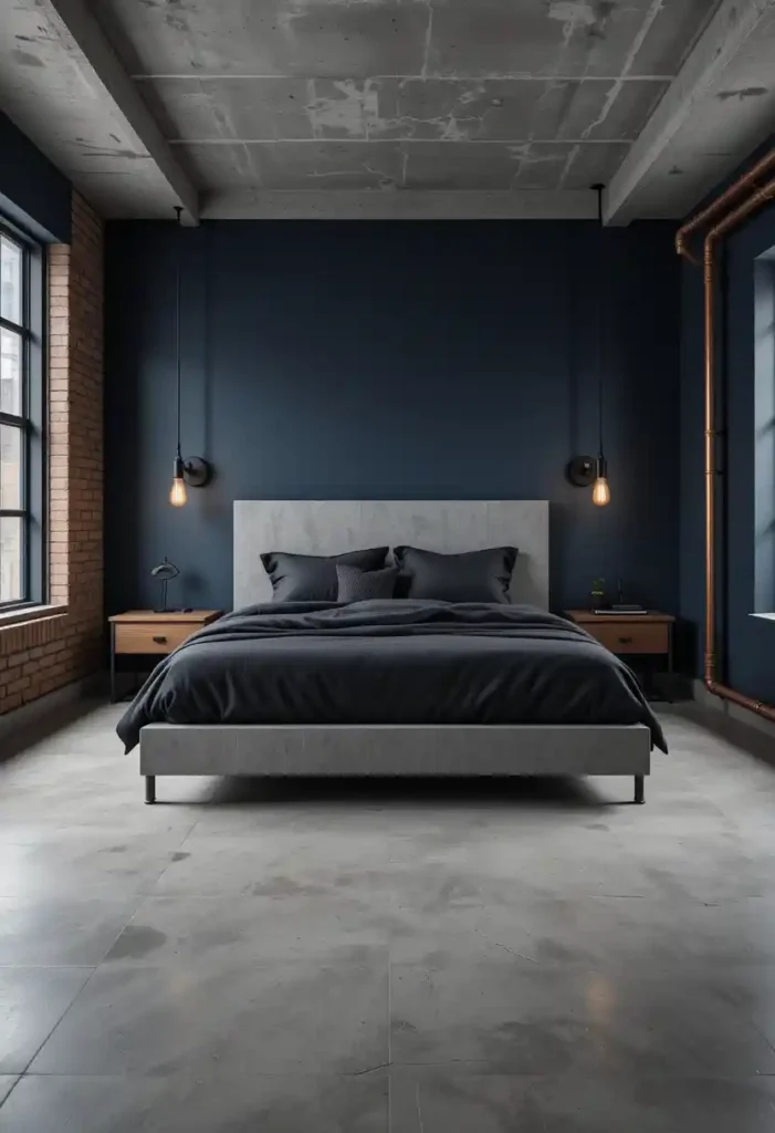 Industrial Navy and Concrete