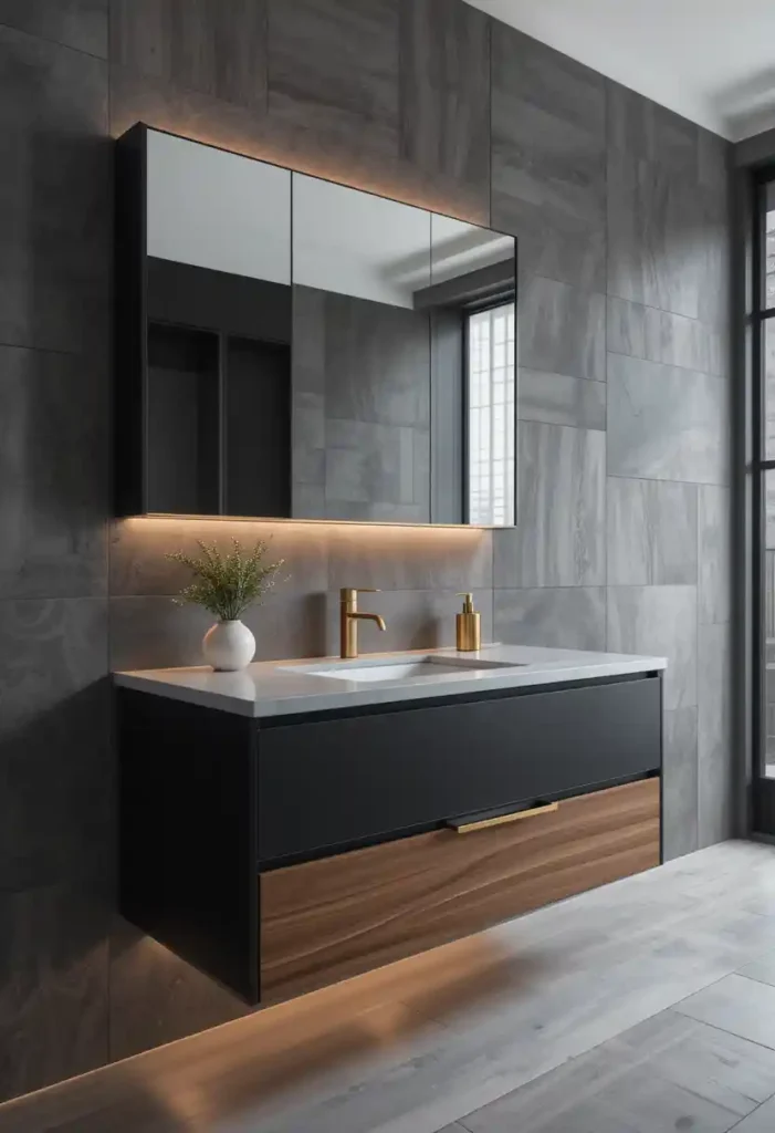  Install a Statement Dark Vanity