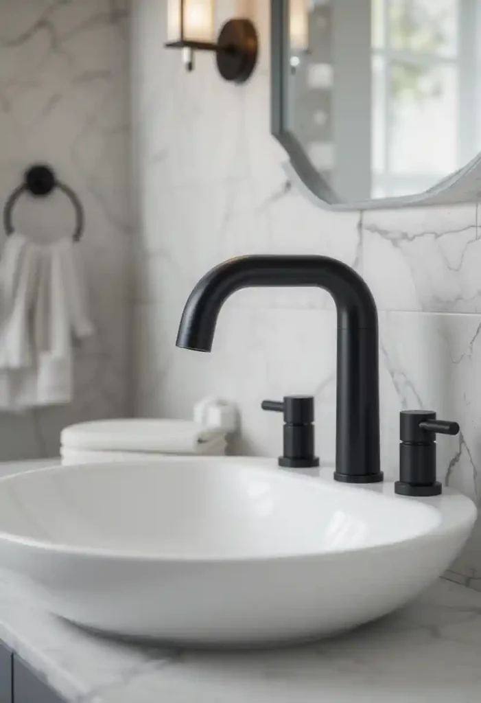 Matte Black Fixtures for Instant Sophistication