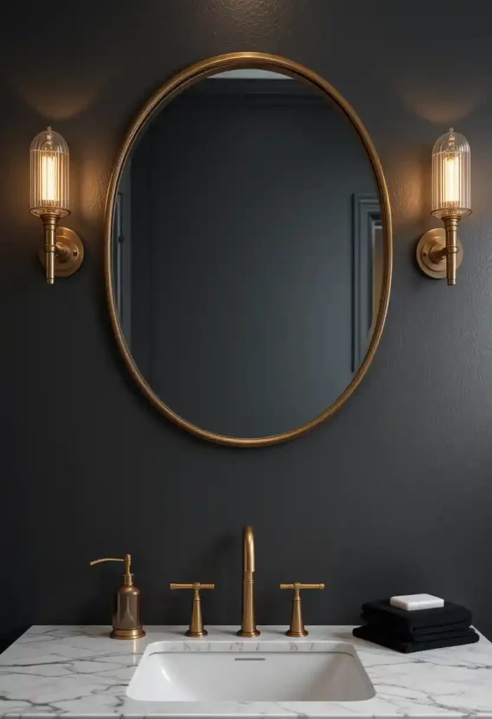 Metallic Accents That Pop Against Dark Backgrounds