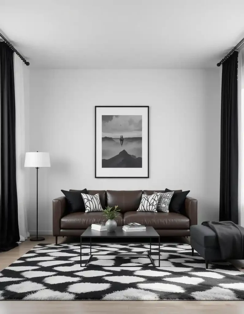 Mix in Black and White for a Modern Contrast