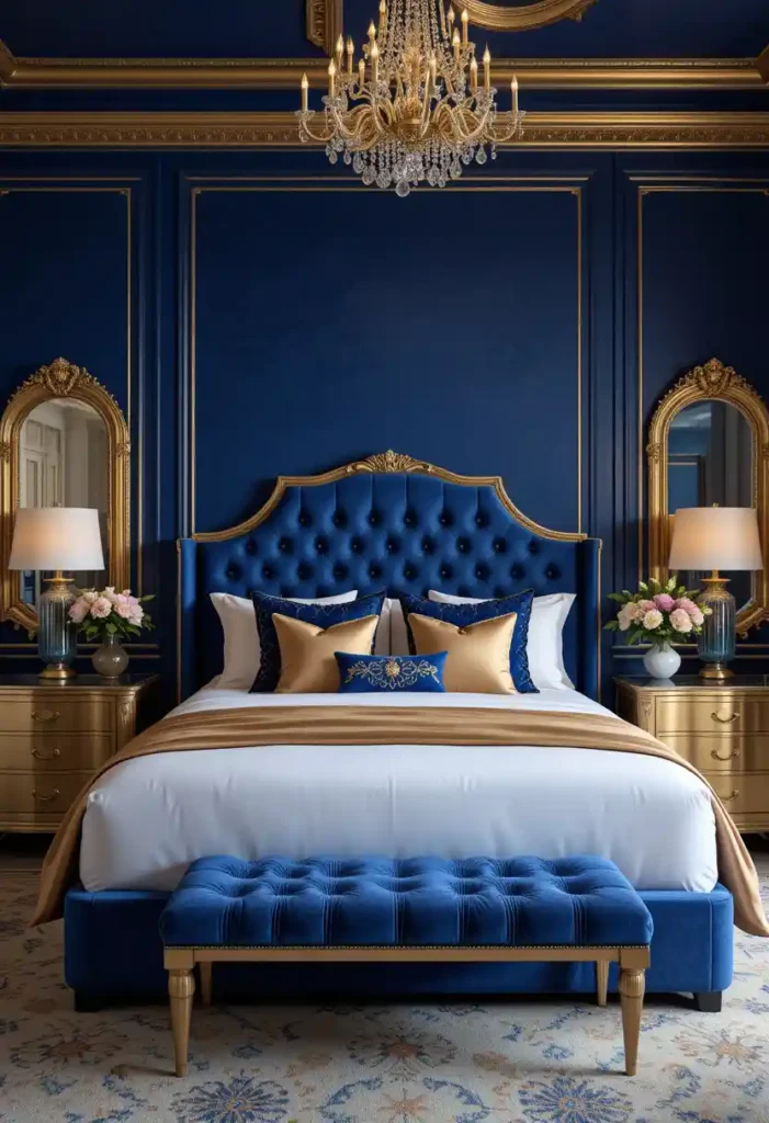 Royal Blue and Gold Glam