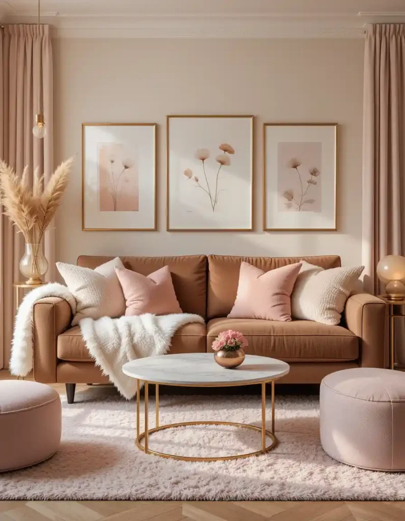 Soft & Feminine with Blush Accents and Warm Lighting