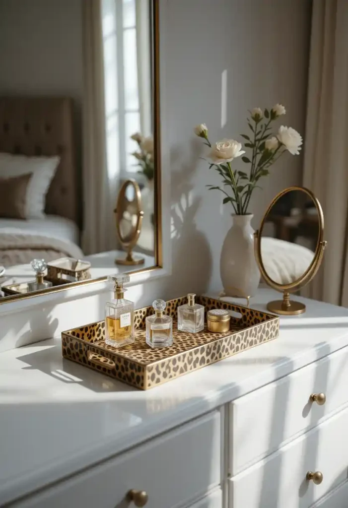 Style a Leopard Vanity or Dresser Top