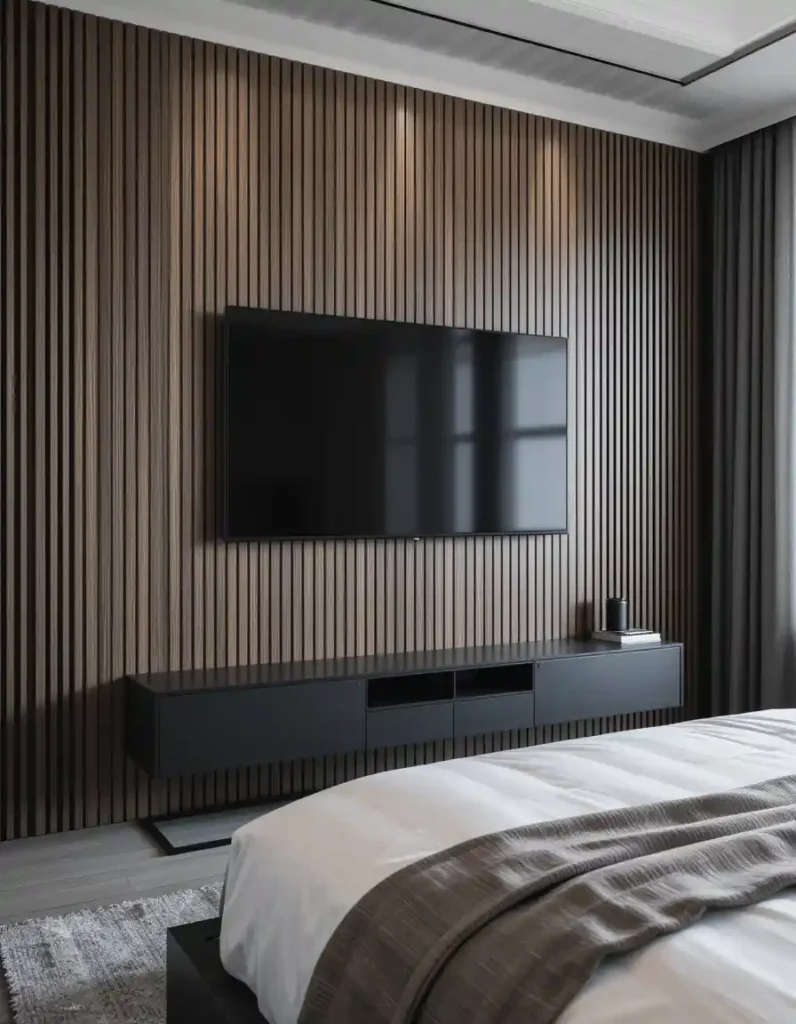 TV on a Stylish Accent Wall
