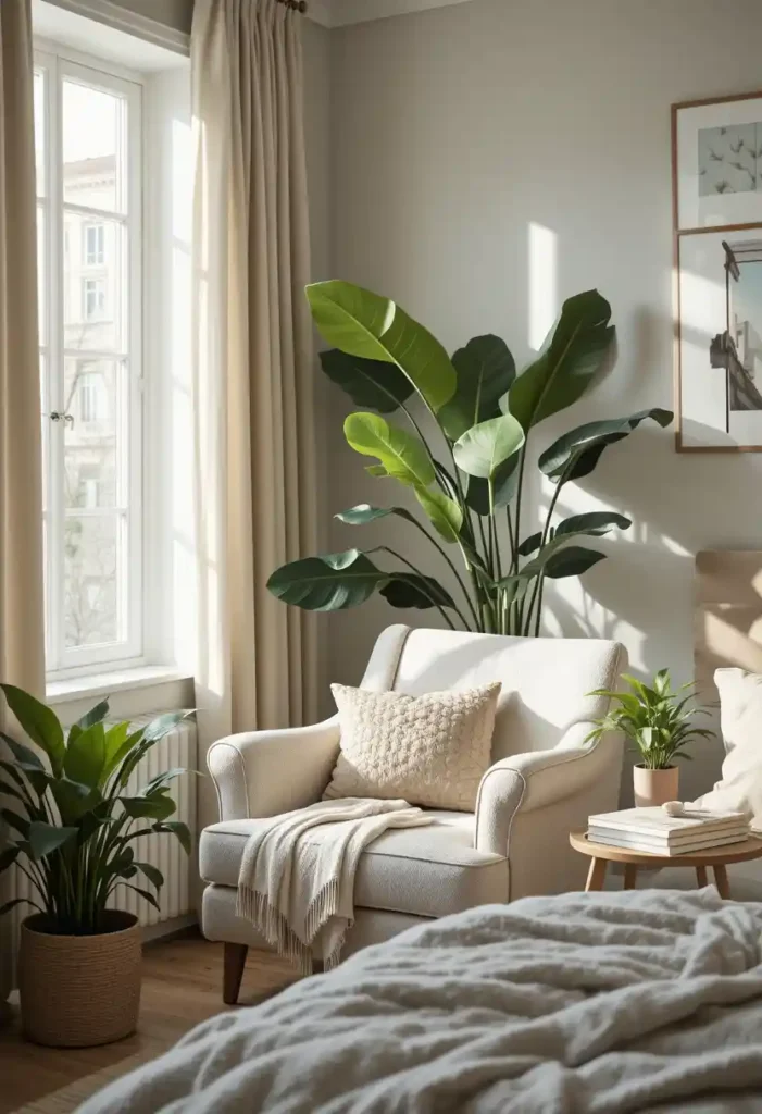 Transform Your Reading Nook with Strategic Plant Placement