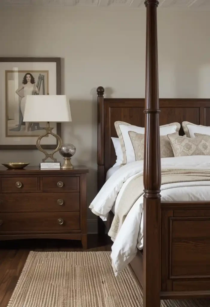  Use Rich Wood Furniture to Add Depth