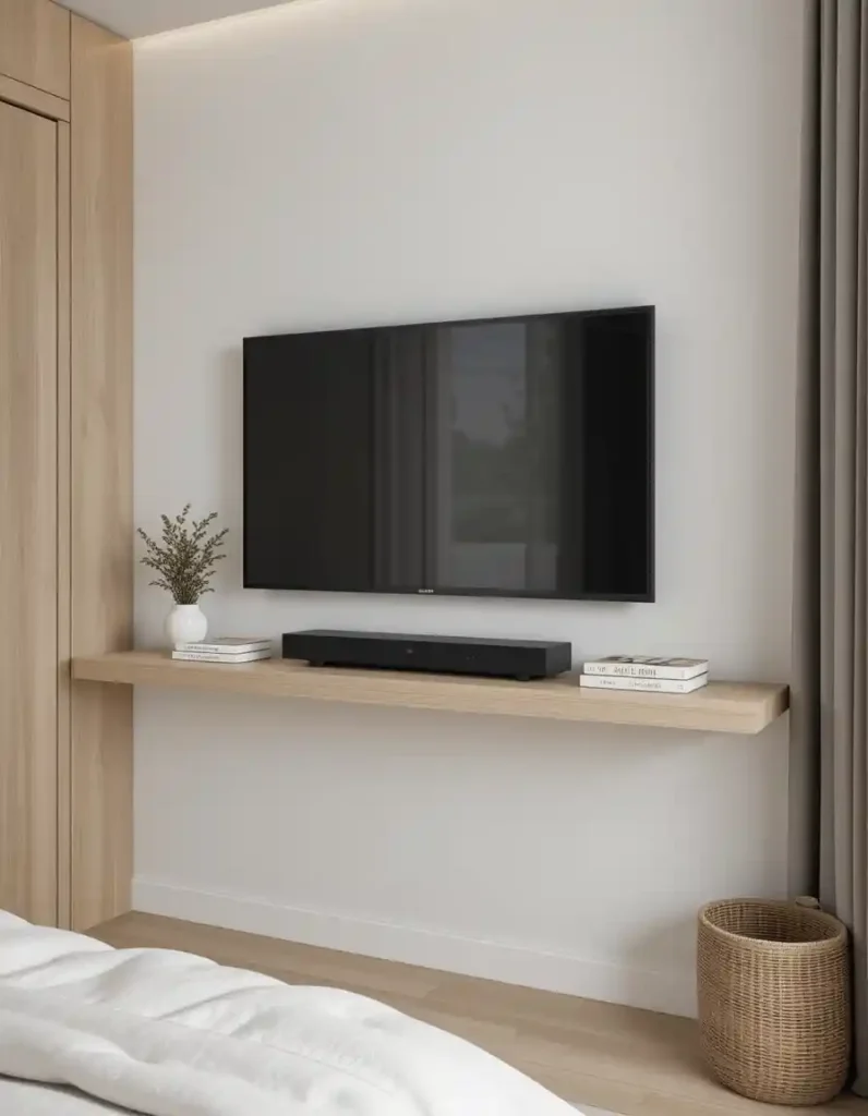 Use a Floating Shelf Underneath