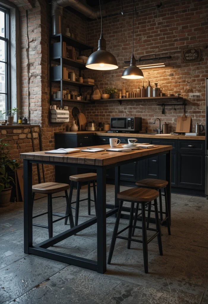Industrial Chic Metal and Wood Combos