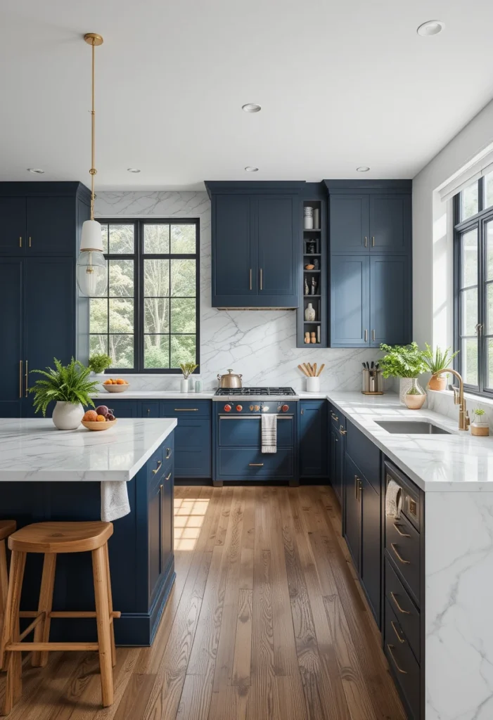 Navy Blue Cabinets