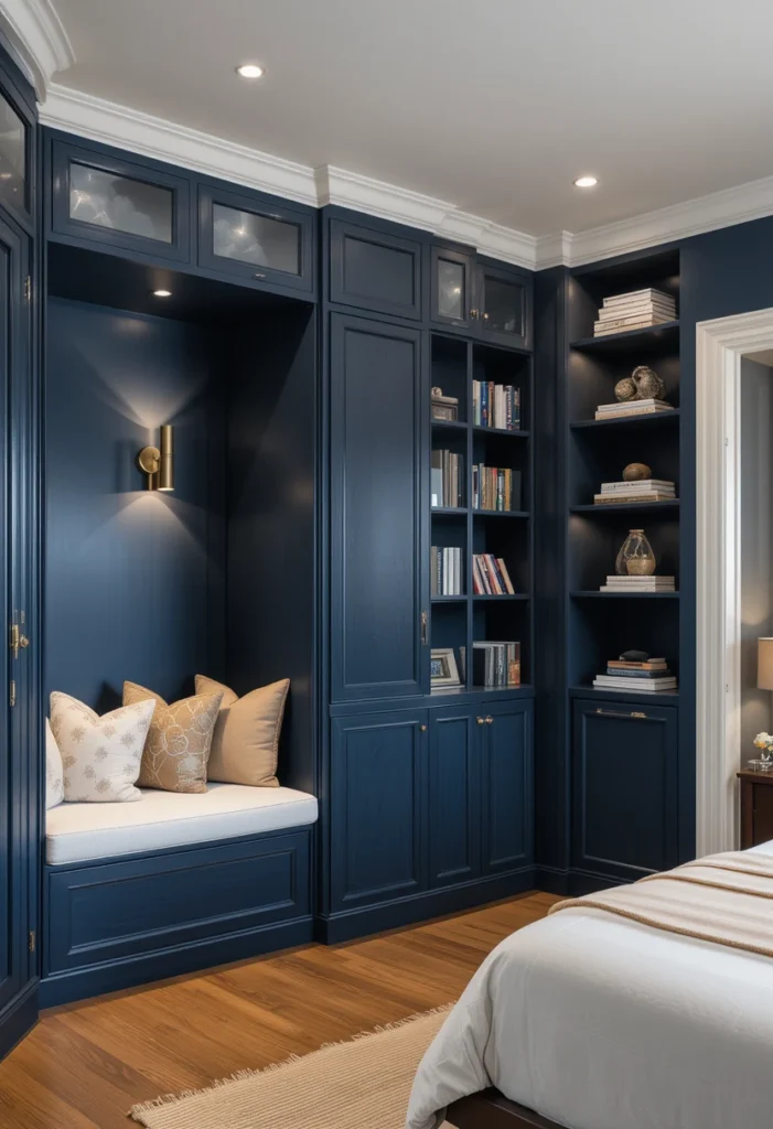 Blue Built-in Storage