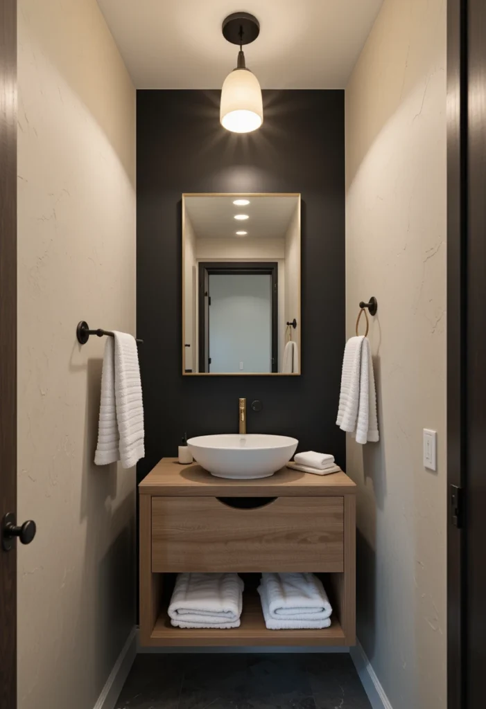 Bold Black Accent Wall