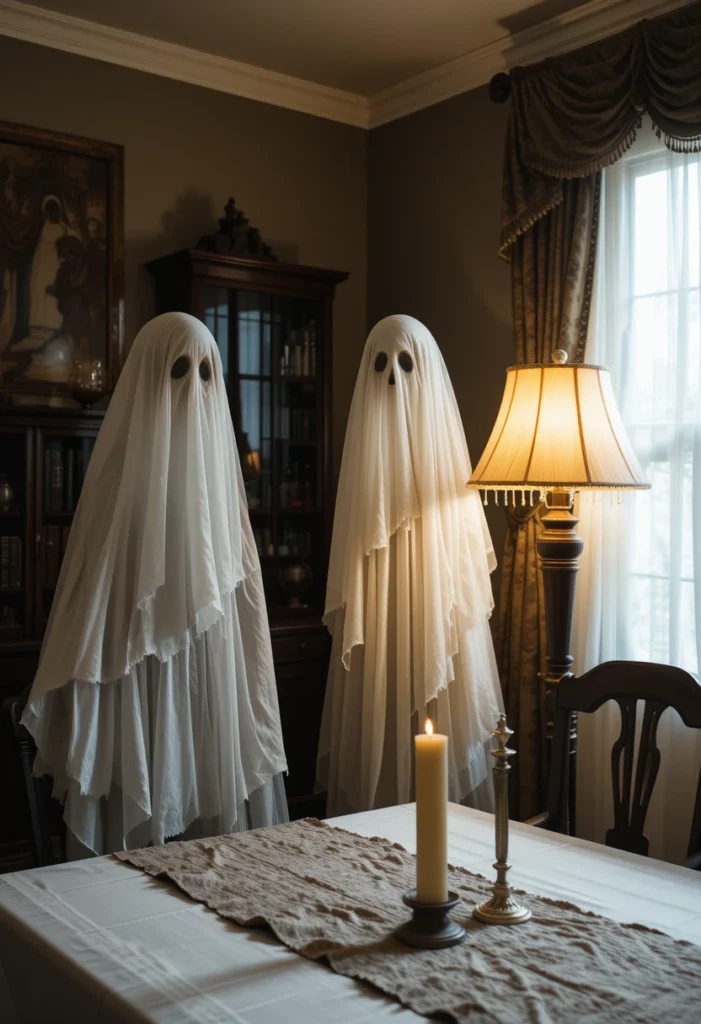 Cheesecloth Ghosts That Actually Look Scary'