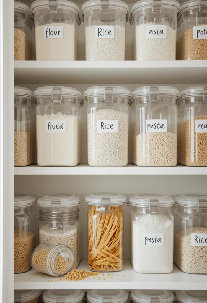 Clear Storage Containers with Labels