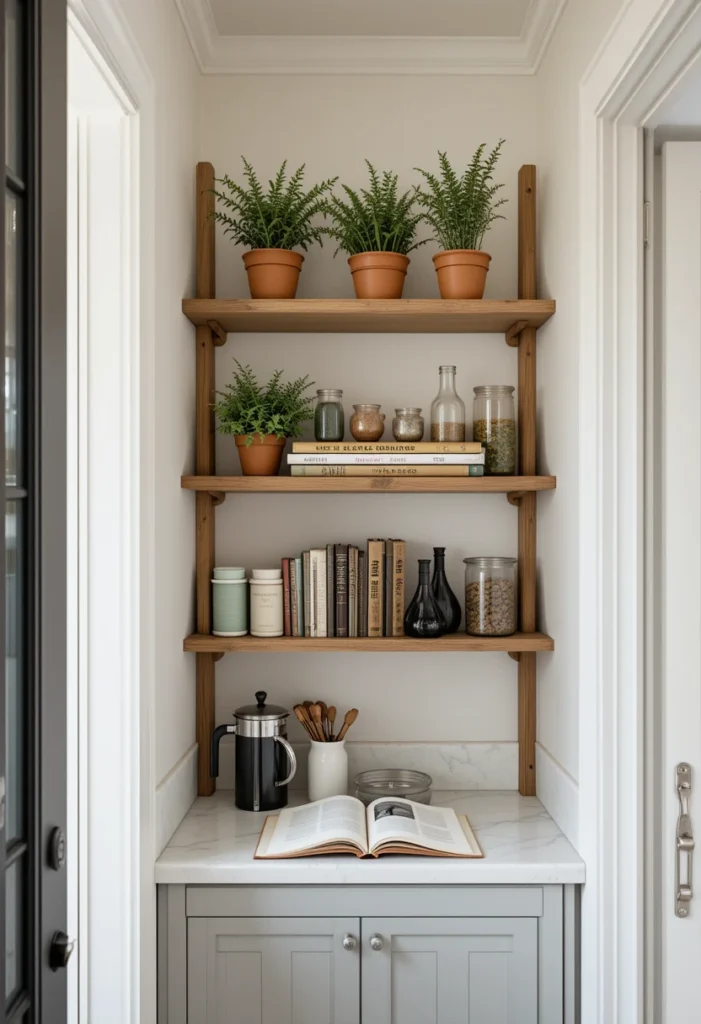 Corner Ladder Shelves