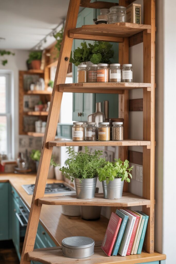 Corner Ladder Shelving