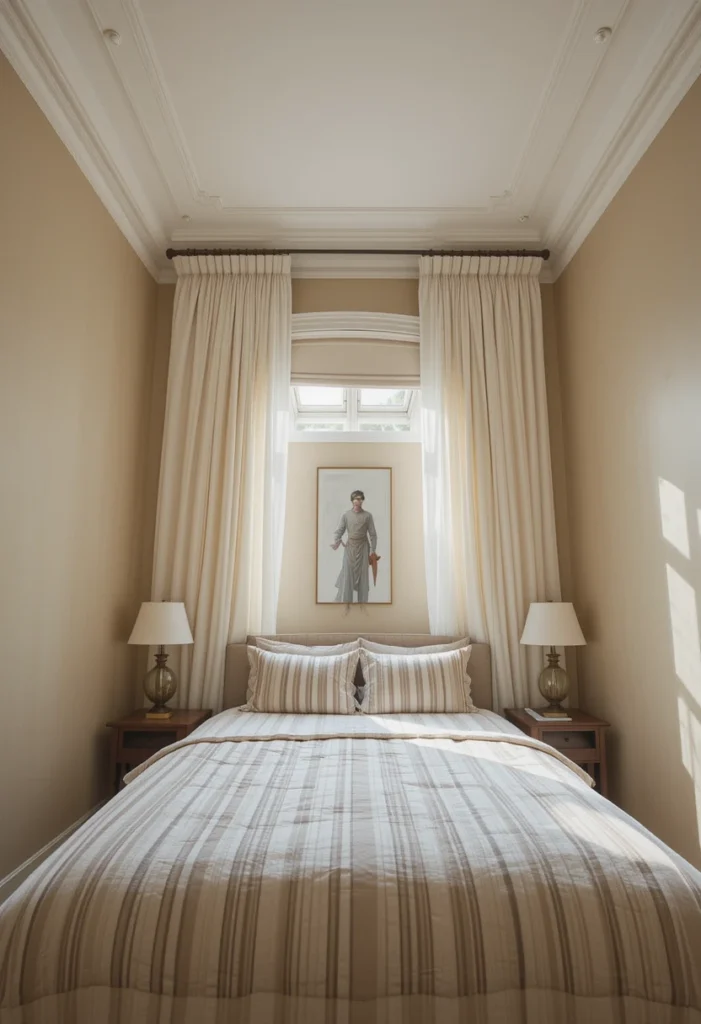 Create Visual Height with Curtains and Lines