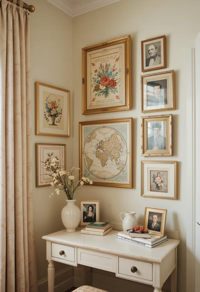 Create a Gallery Wall with Vintage Touches