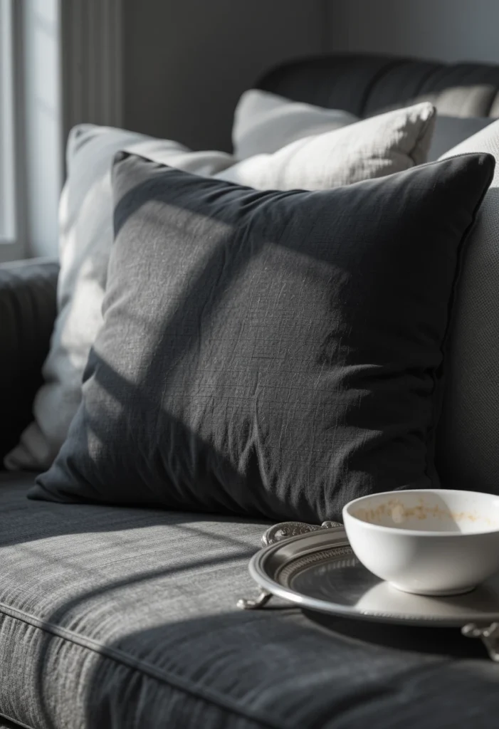 Create depth with different grey tones: