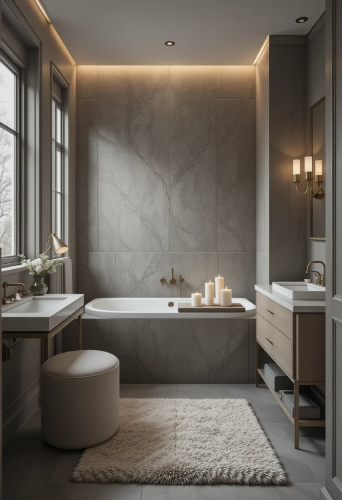 Creating Cozy Zones Within Your Grey Bathroom