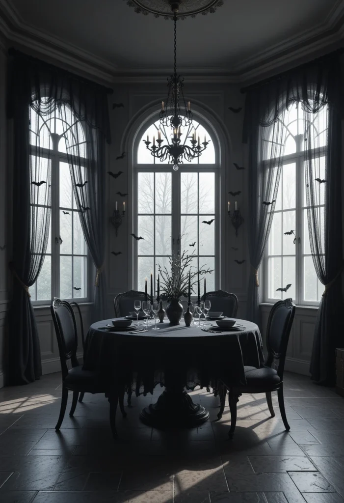 Creepy Wall Art and Window Treatments