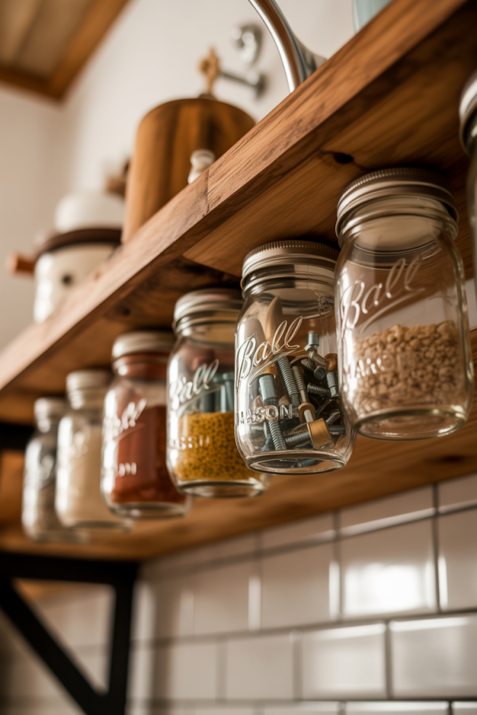 DIY Mason Jar Storage