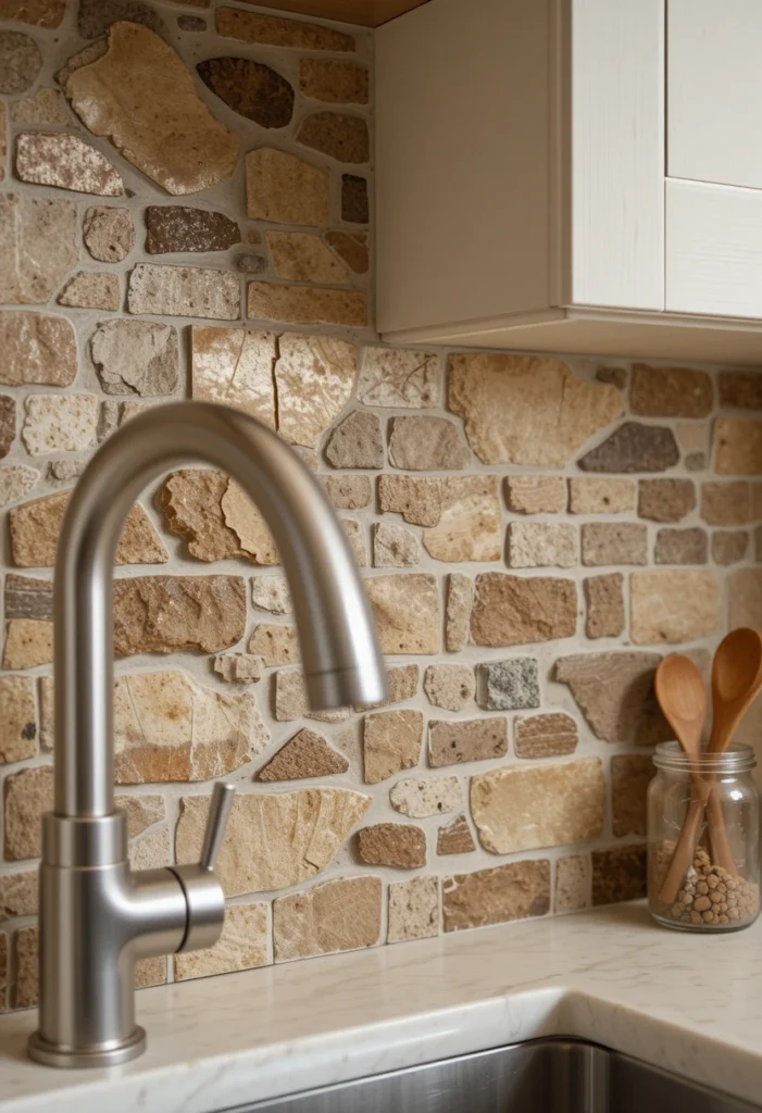 Earthy Brown Backsplashes