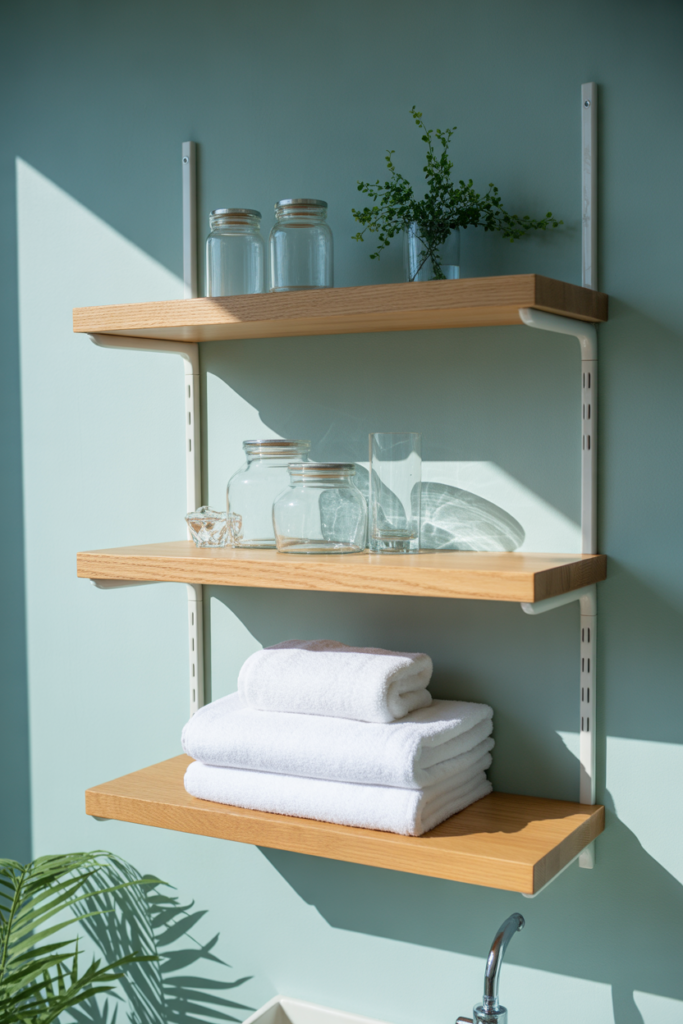 Floating Shelves Instead of Closed Cabinets