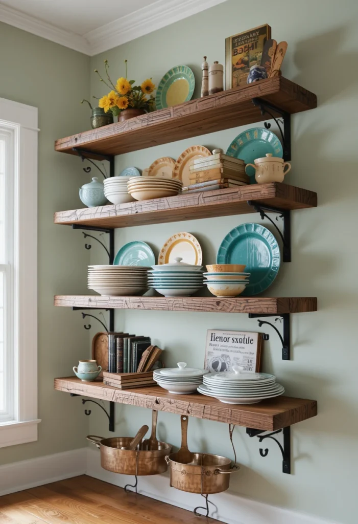 Floating Shelves with Brackets