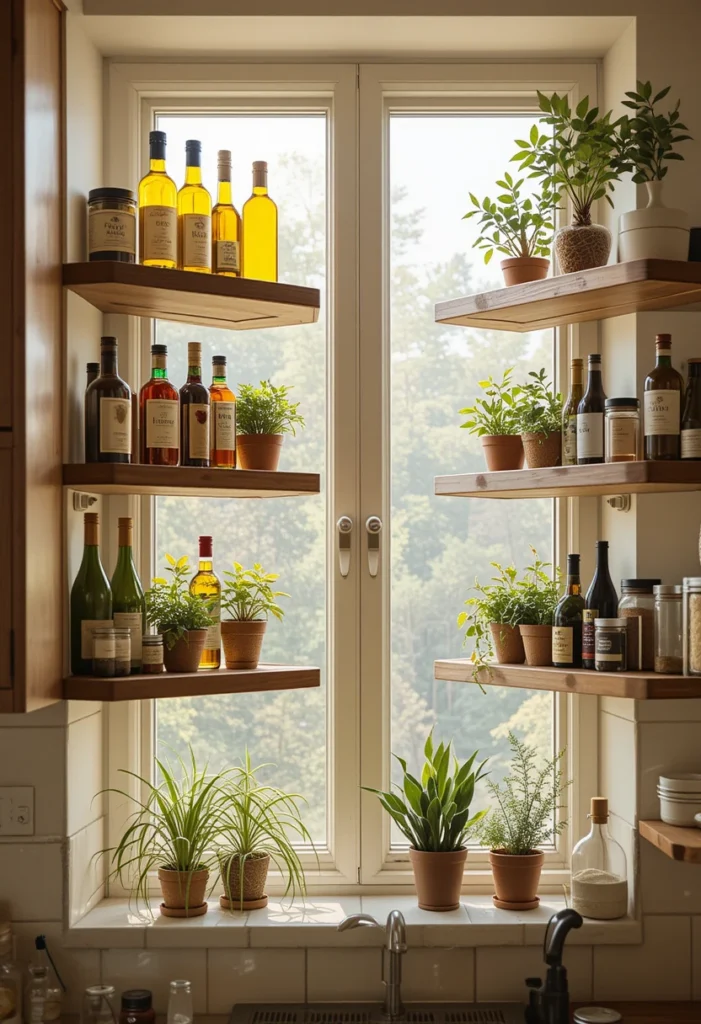 Floating Window Shelves