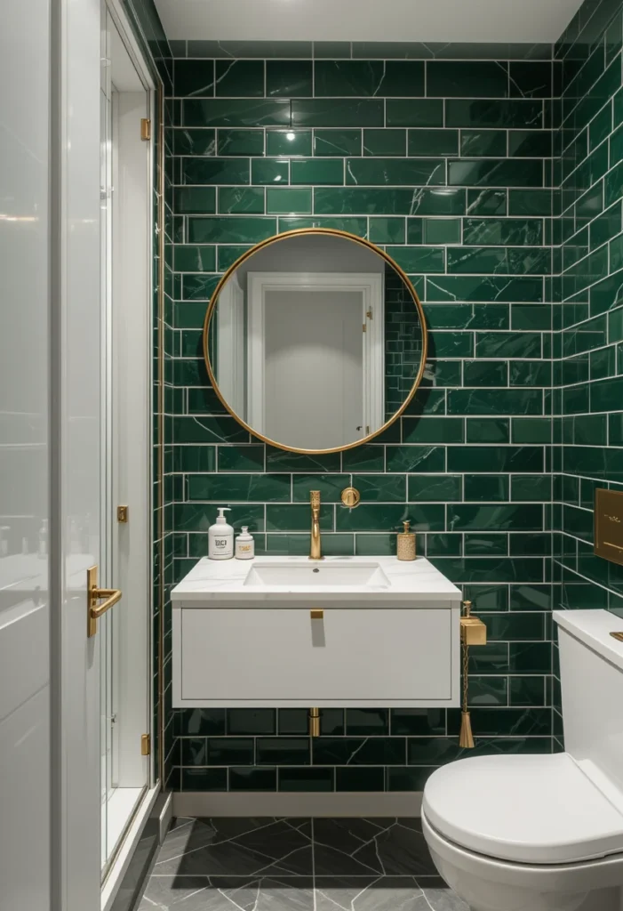 Forest Green Subway Tiles