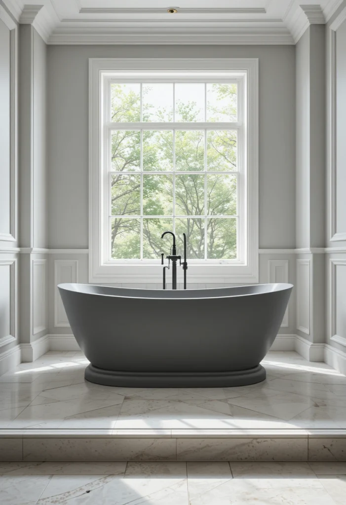 Freestanding Grey Bathtub