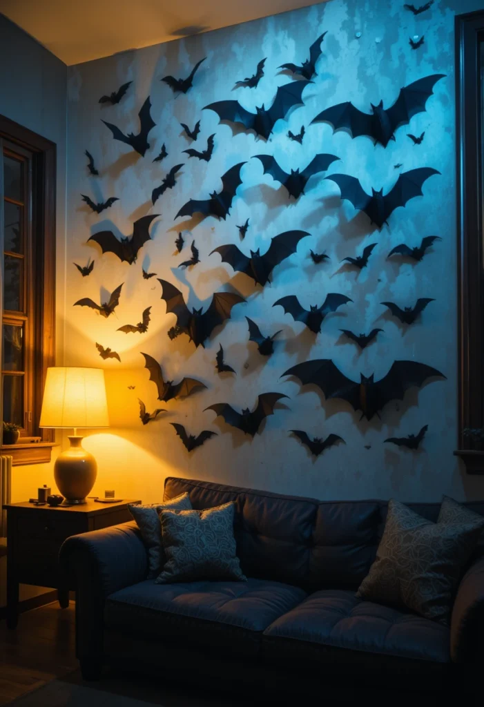 Giant Paper Bats Taking Flight