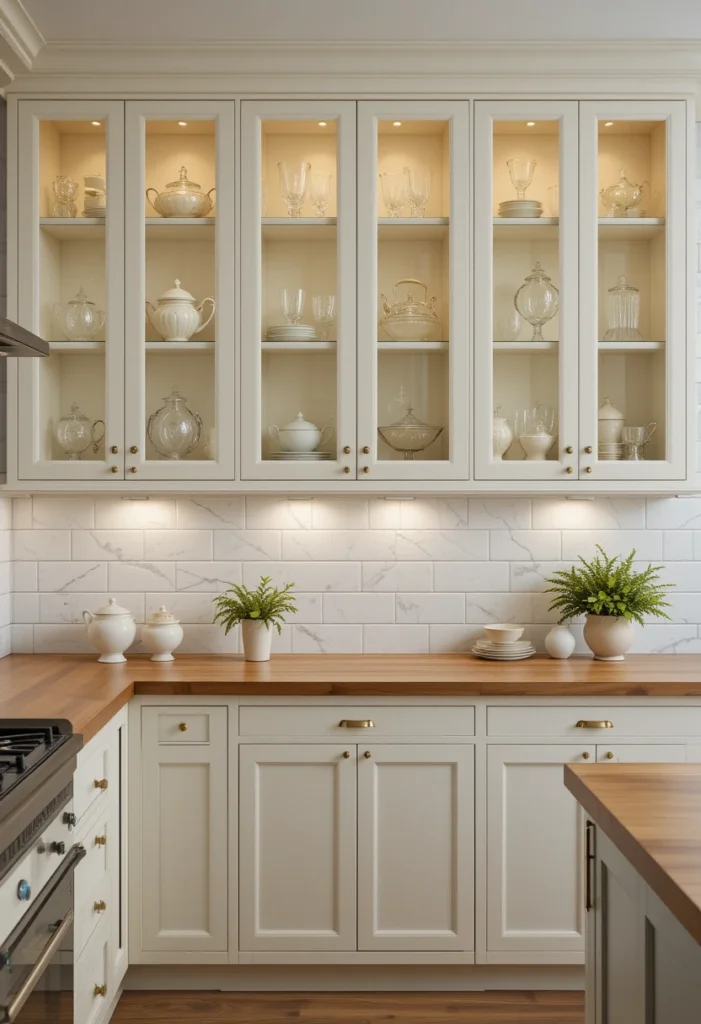 Glass-Front Cabinets That Showcase Beauty