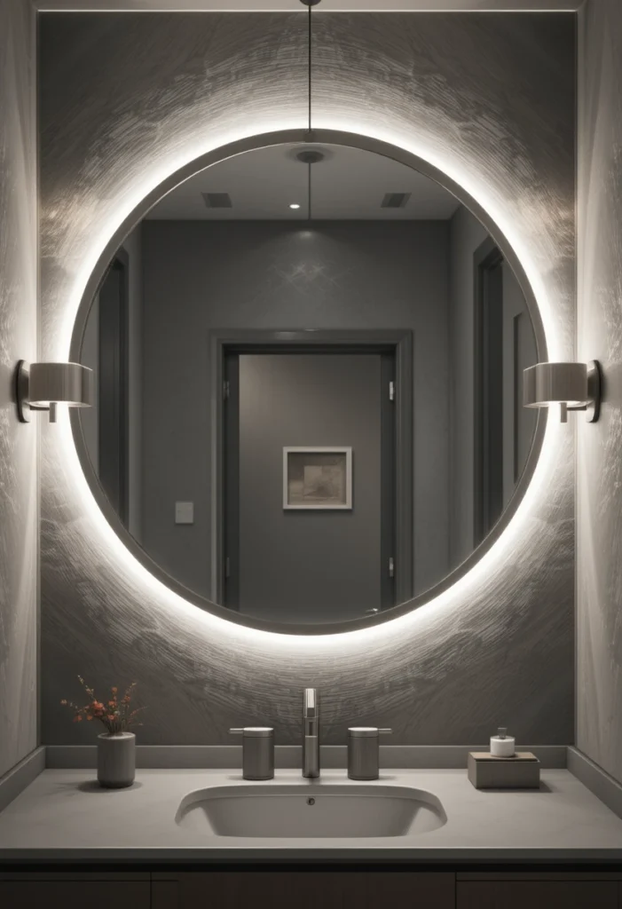 Grey Accent Lighting Features