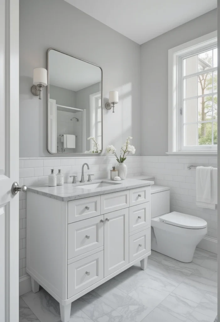 Grey and Crisp White