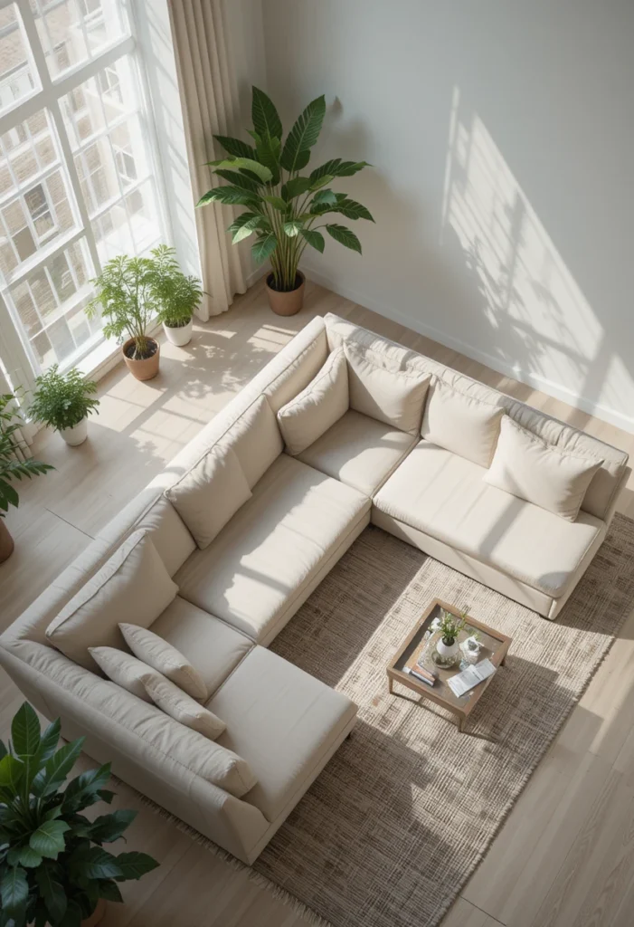 L shaped designs are ideal in corners