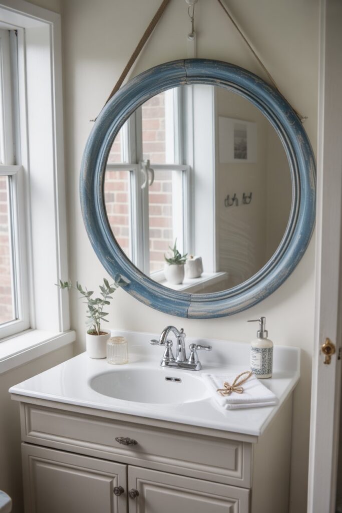 Large Blue-Framed Mirrors