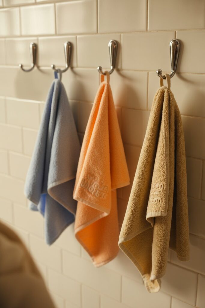 Lower Towel Bars and Hooks