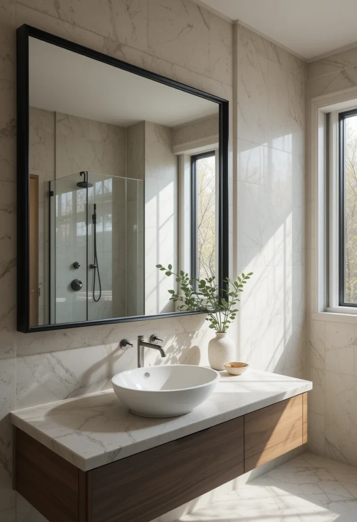 Mirror Magic with Black Frames