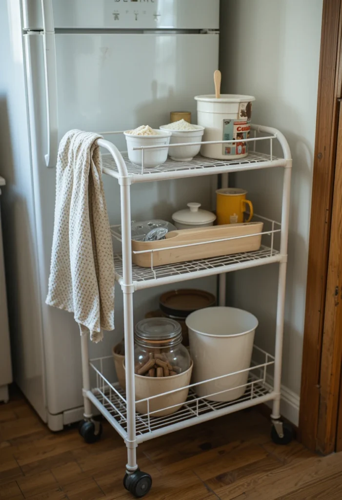 Narrow Spaces with Rolling Carts